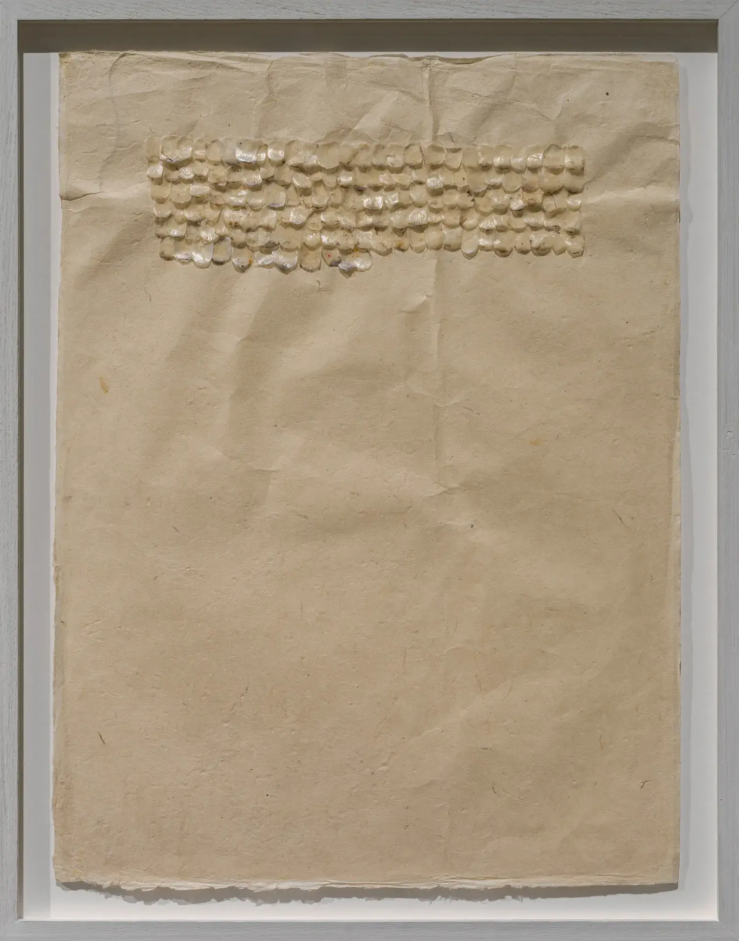 Hybrid Set Up V, 2022<br>
Material: Pencil, watecolour and fish scales on rice paper
Dimension: 15 x 11 inches/ 38 x 28 cm
